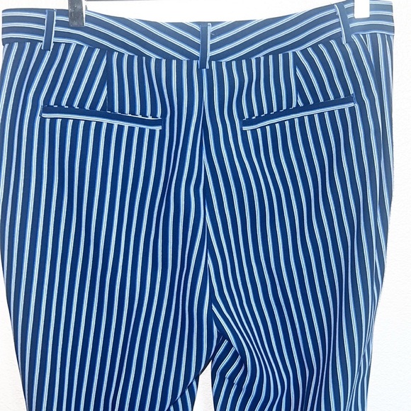 Banana Republic Ryan Tapered Striped Blue Dress Pants - Picture 9 of 11